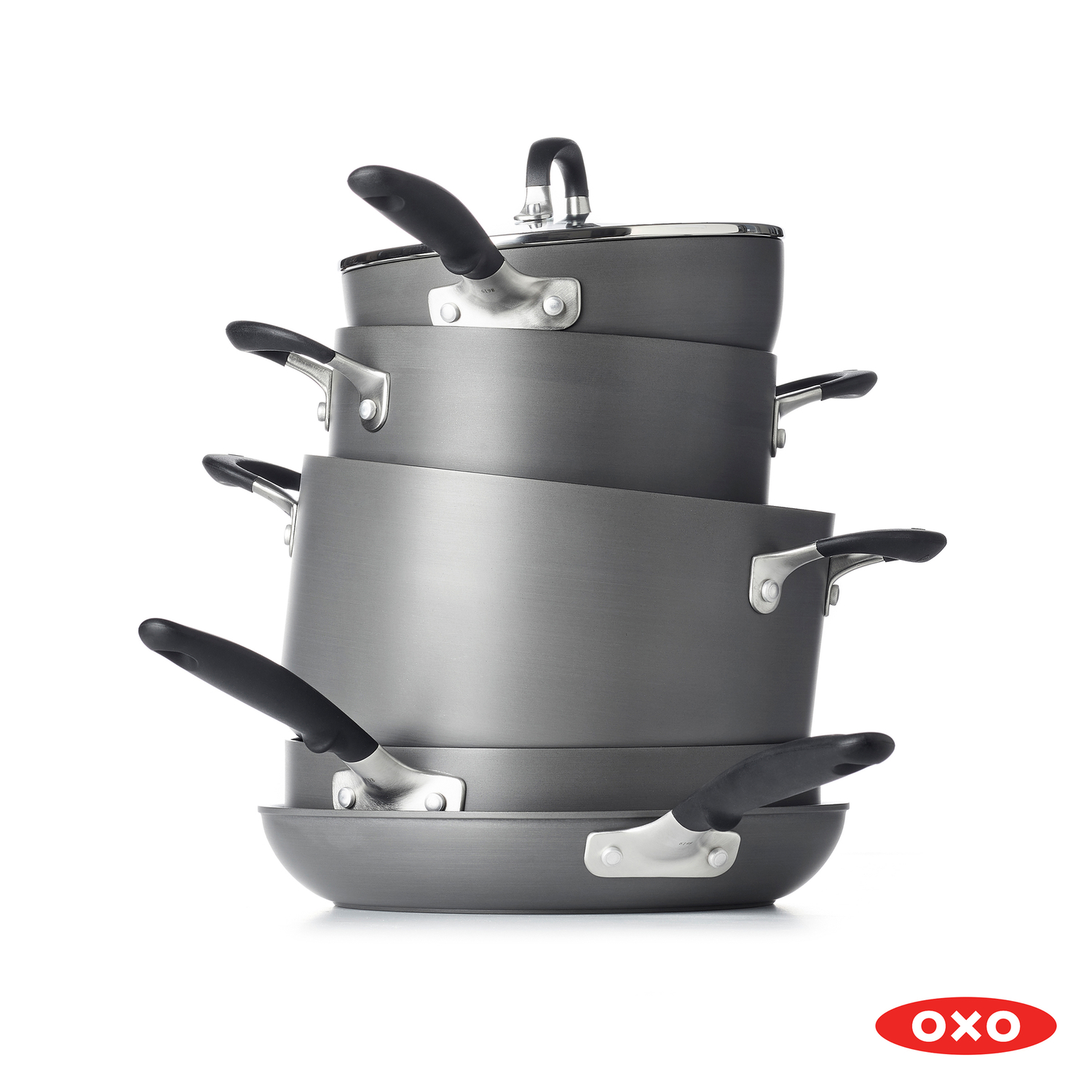 OXO Good Grips Anodized Aluminum Cookware Set Gray - Ace Hardware