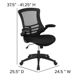 Flash Furniture Black Leather/Mesh Task Chair