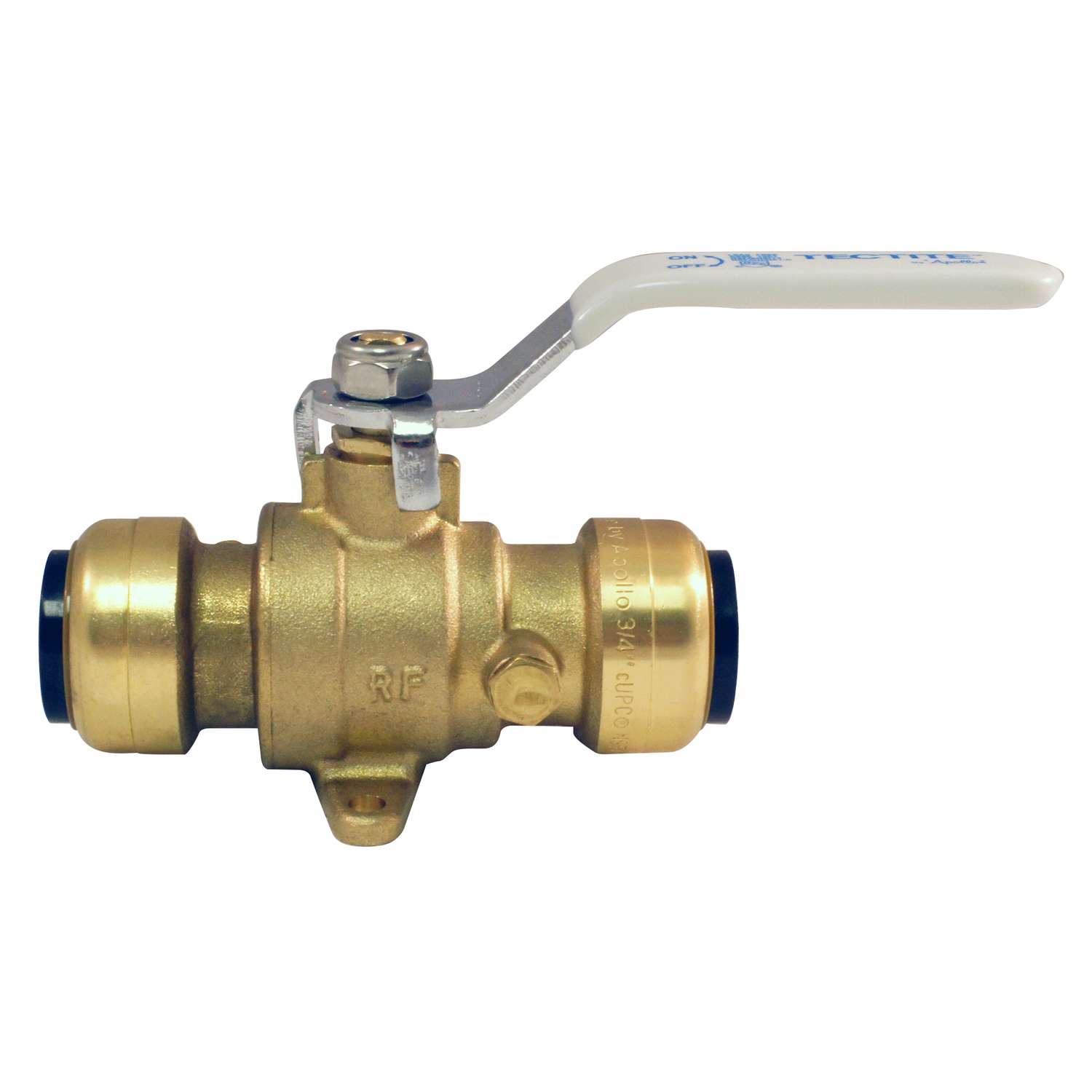 Apollo Tectite 3/4 in. Brass Push Fit Ball Valve with Drain Standard