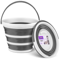 Superio Brand 10.5 qt Collapsible Bucket Gray