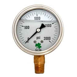 Zenport 2.5 in. ABS Plastic Glycerin Filled Pressure Gauge 2000 psi