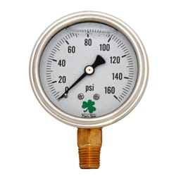 Zenport 2.5 in. ABS Plastic Glycerin Filled Pressure Gauge 160 psi