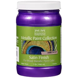 Modern Masters Satin Amethyst Water-Based Metallic Paint Exterior and Interior 32 qt