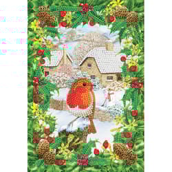 Crystal Art Robin Foliage Notebook Kit Multicolored