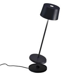 Zafferano Olivia 14 in. Black Cordless Desk Lamp