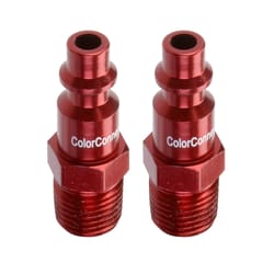Legacy ColorConnex Aluminum/Steel Air Plug 1/4 in. Male 2 pc