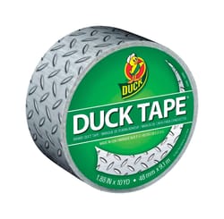 Duck 1.88 in. W X 10 yd L Silver Diamond Plate Duct Tape