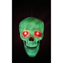 Seasons Crazy Bones 6 in. Prelit Skull Halloween Decor