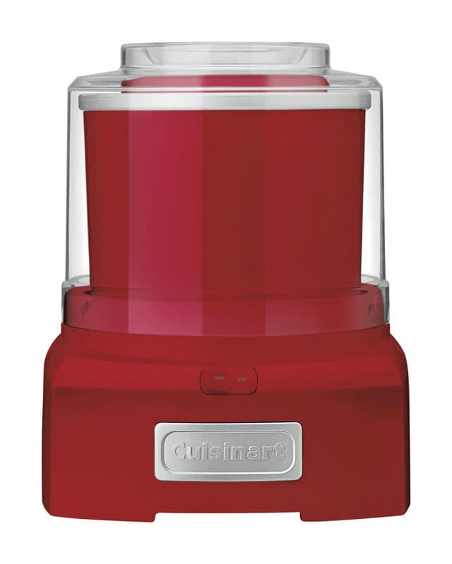 Photos - Yoghurt / Ice Cream Maker Cuisinart Red 1.5 qt Ice Cream Maker 11.26 in. H X 9.06 in. W X 9.17 in. L 