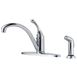 Delta Collins One Handle Chrome Kitchen Faucet Side Sprayer Included