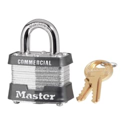 Master Lock 1-9/16 in. W Steel 4-Pin Tumbler Exterior Padlock