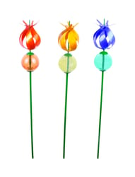 Meadow Creek Multicolored Glass 42.2 in. H Outdoor Garden Stake