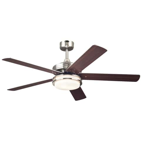 Westinghouse Lighting Ceiling Fan and Light Remote Control, Backlit Display  Panel, Black Finish