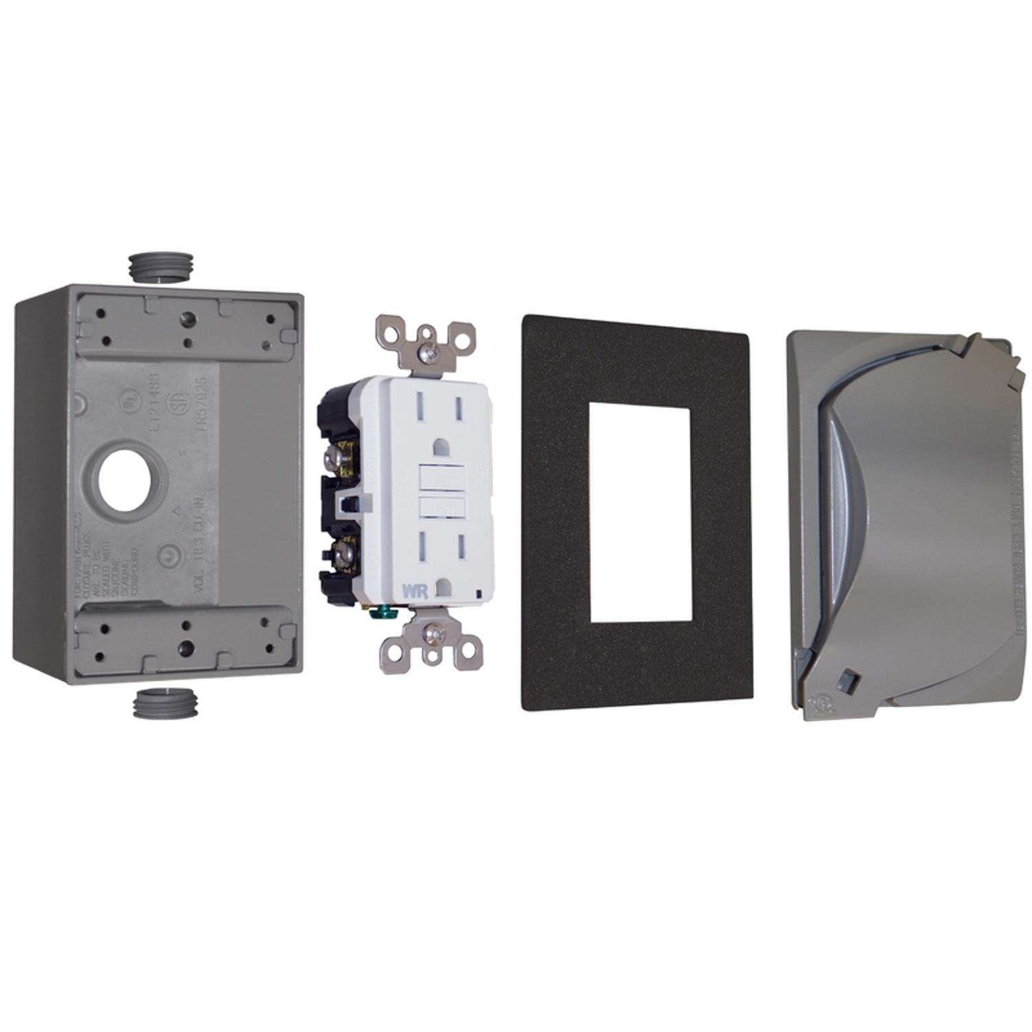 Sigma Engineered Solutions 1-Gang Metal Weatherproof New Work Rectangular Electrical  Box in the Electrical Boxes department at