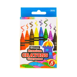 Bazic Products Premium Assorted Color Crayons 8 pk