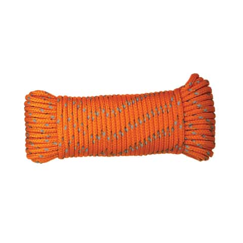 Polypropylene Utility Rope -1/4 - 100 Feet - Orange