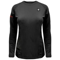 ActionHeat L Long Sleeve Women's Crew Neck Black Heated Base Layer Shirt