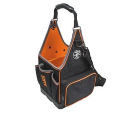 Klein Tools Tradesman Pro 8.8 in. W X 17 in. H Ballistic Polyester Tool Tote 20 pocket Black/Orange