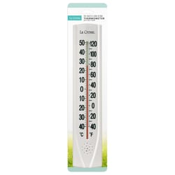 La Crosse Technology Thermometer Plastic White 15.15 in.