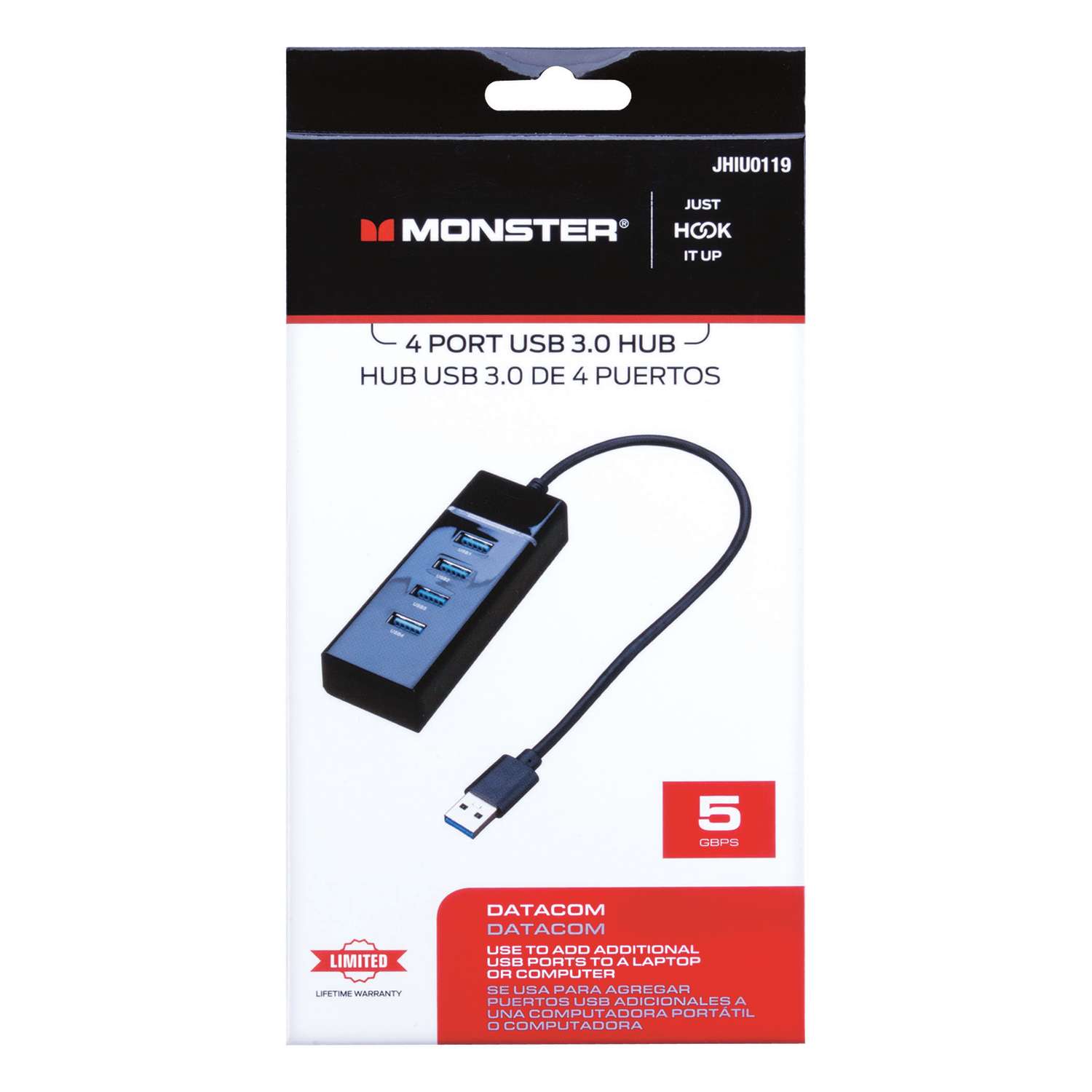 Monster Just Hook It Up USB to Port Hub 1