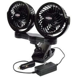 RoadPro 12 V Black Dual Fan 1 pk