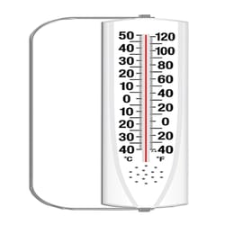 Taylor Thermometer Plastic White 0 in.