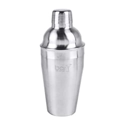 BarY3 18 oz Silver Stainless Steel Cocktail Shaker with Strainer