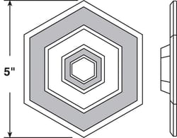 Prime-Line 5/8 in. H X 5 in. W X 5 in. L Vinyl White Wall Protector Mounts to wall