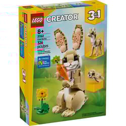 LEGO Creator Cute Bunny Building Toy Multicolored 326 pc