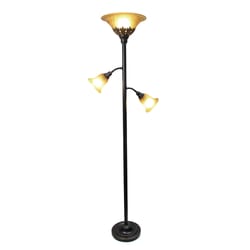 All The Rages Elegant Designs 71 in. Oil Rubbed Bronze 3-Light Floor Lamp