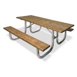 UltraSite Plastic Brown 96 in. Rectangle Picnic Table