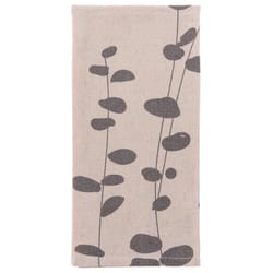 Karma Studio Black/Gray Cotton Eucalyptus Tea Towel 1 pk