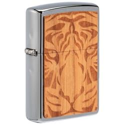 Zippo Brown Woodchuck USA Cherry Tiger Head Lighter 1 pk