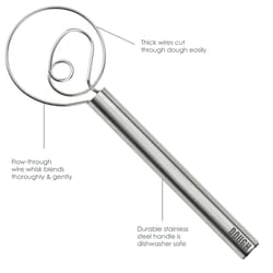 Tovolo Silver Stainless Steel Dough Whisk