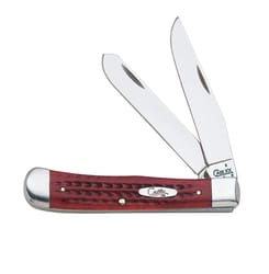 Case Trapper Red Stainless Steel 4.13 in. Pocket Knife