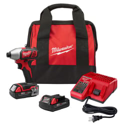 Milwaukee M18 18 V 1/4 in. Cordless Brushed Impact Driver Kit (Battery & Charger)