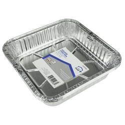 Home Plus Durable Foil 8 in. W X 8 in. L Square Cake Pan Silver 3 pk