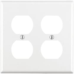 Leviton Brown 2 Gang Plastic Duplex/Toggle Wall Plate 1