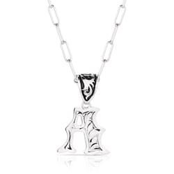 Montana Silversmiths Unisex Western Initial A Black/Silver Necklace