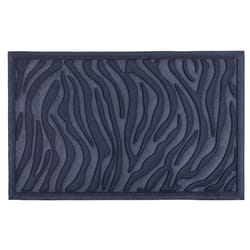 Entryways 22 in. W X 35 in. L Black Zebra Polypropylene Door Mat