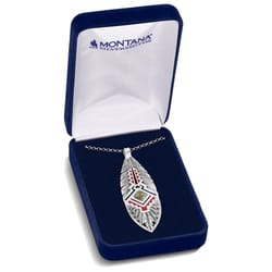 Montana Silversmiths Women's Southwest Aura Feather Red/Silver Necklace