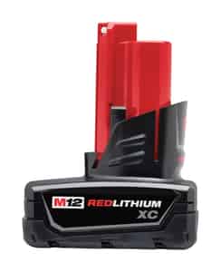 Milwaukee  M12 REDLITHIUM  XC  12 volt 3 Ah Lithium-Ion  High Capacity Battery Pack  2 pc. 