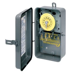 Intermatic Indoor and Outdoor Mechanical Timer Switch 120 V Gray