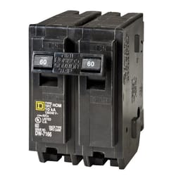 Square D HomeLine 60 amps Plug In 2-Pole Circuit Breaker