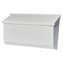 Gibraltar Mailboxes Woodlands Contemporary Galvanized Steel Wall Mount White Mailbox