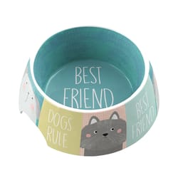 TarHong Multicolored Best Friends Forever Melamine 2.5 cups Pet Bowl