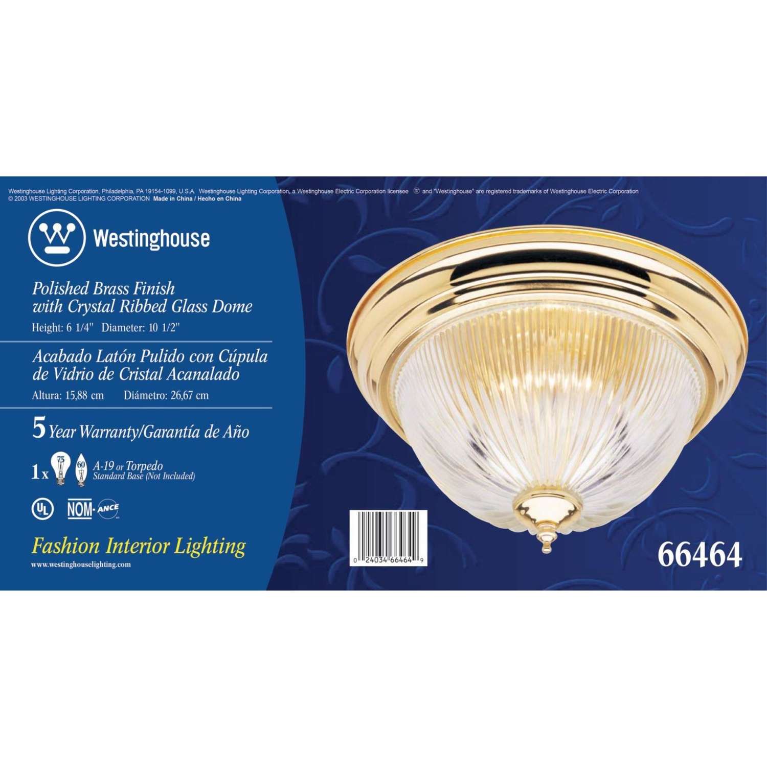 Westinghouse 61/4 in. H X 11 in. W X 11 in. L Ceiling Light Ace Hardware