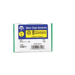 Hillman 1/4 in. D X 1-1/4 in. L Heat Treated Steel Hex Head Cap Screw 100 pk