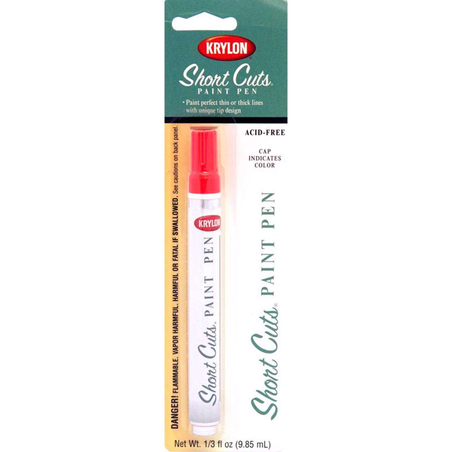 Krylon Short Cuts Glow Orange Paint Pen Interior 0.33 oz Mfr