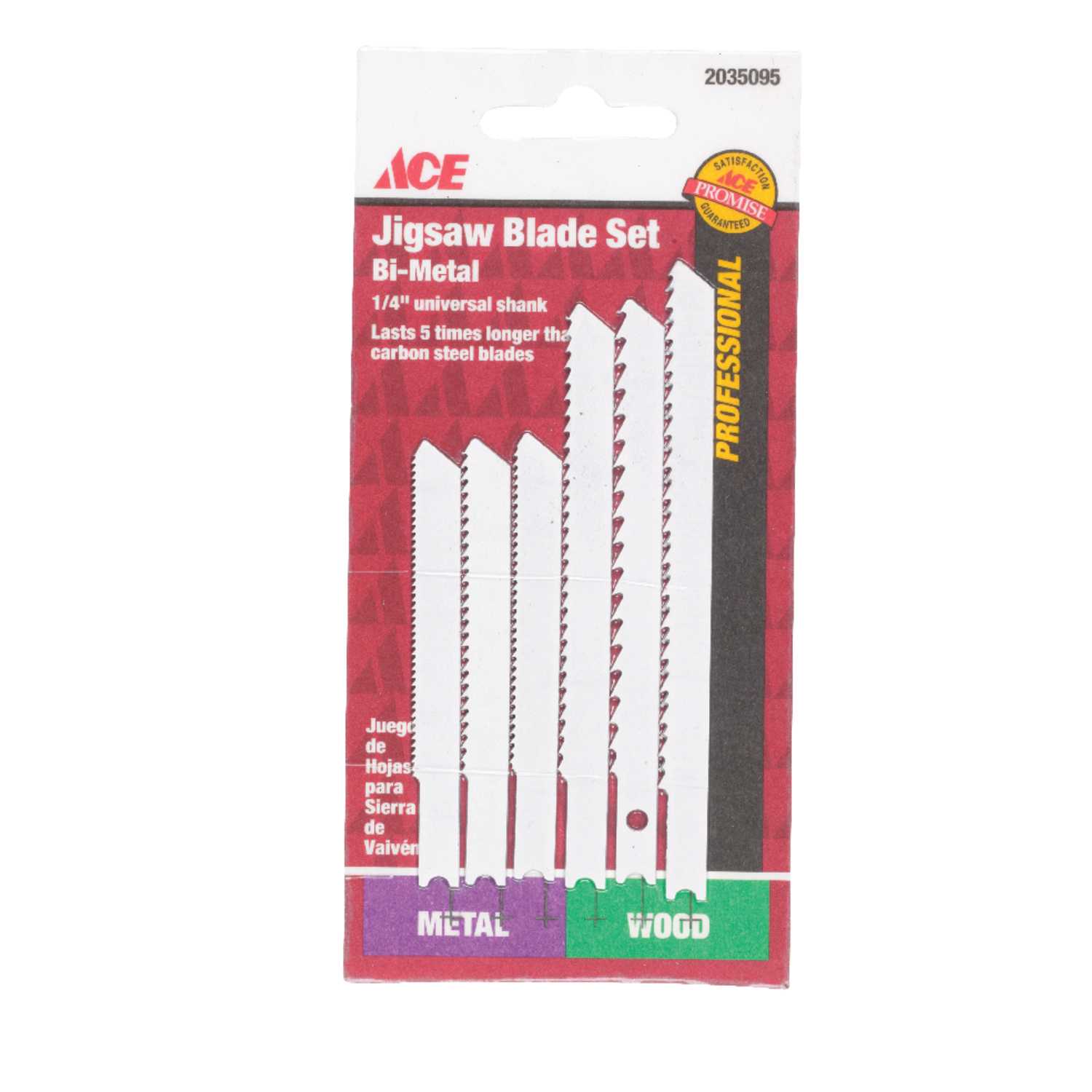Ace BiMetal UShank Jig Saw Blade Set 6 pk Ace Hardware
